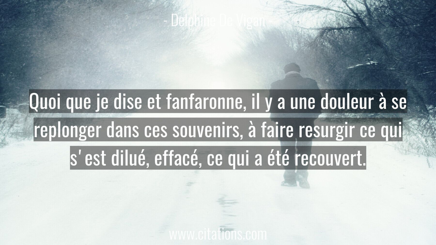 Citation Sur La Mémoire Et Les Souvenirs Quoi que je dise et fanfaronne, il y a une douleur à se replonger dans ces souvenirs, à faire resurgir ce qui s'est dilué, effacé, ce qui a été recouvert.