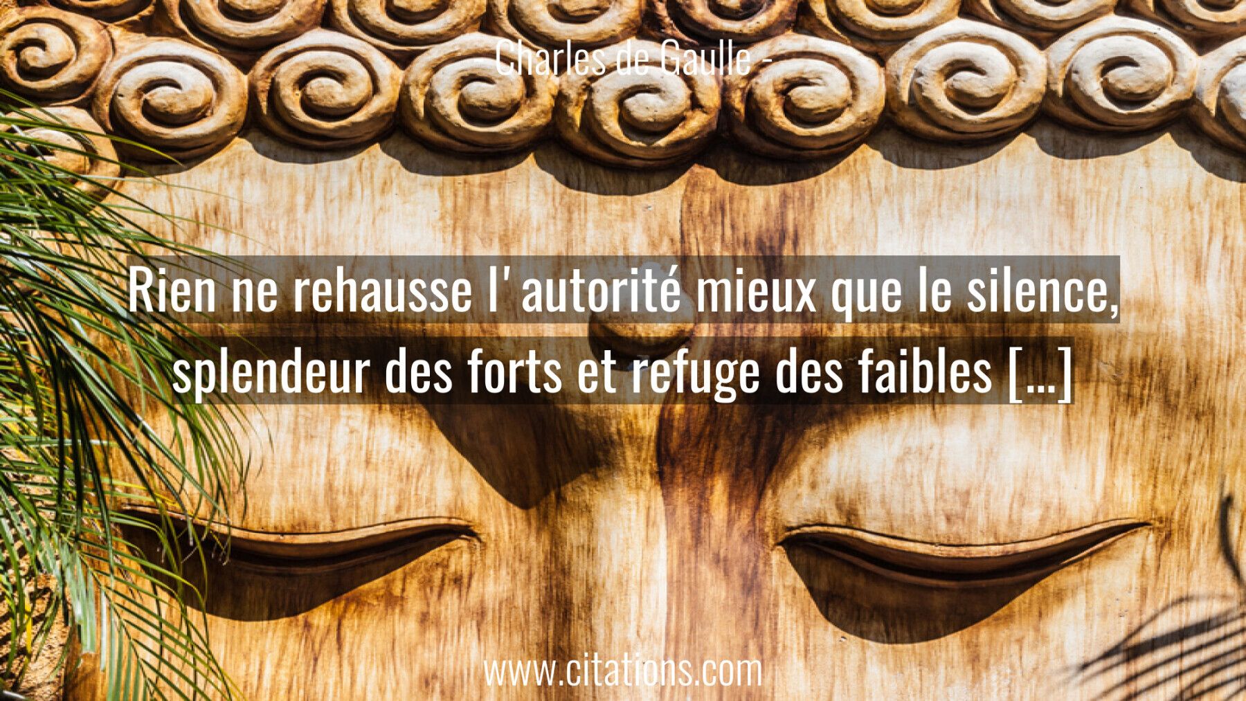 Rien Ne Rehausse L Autorite Mieux Que Le Silence Splendeur Des Forts Et