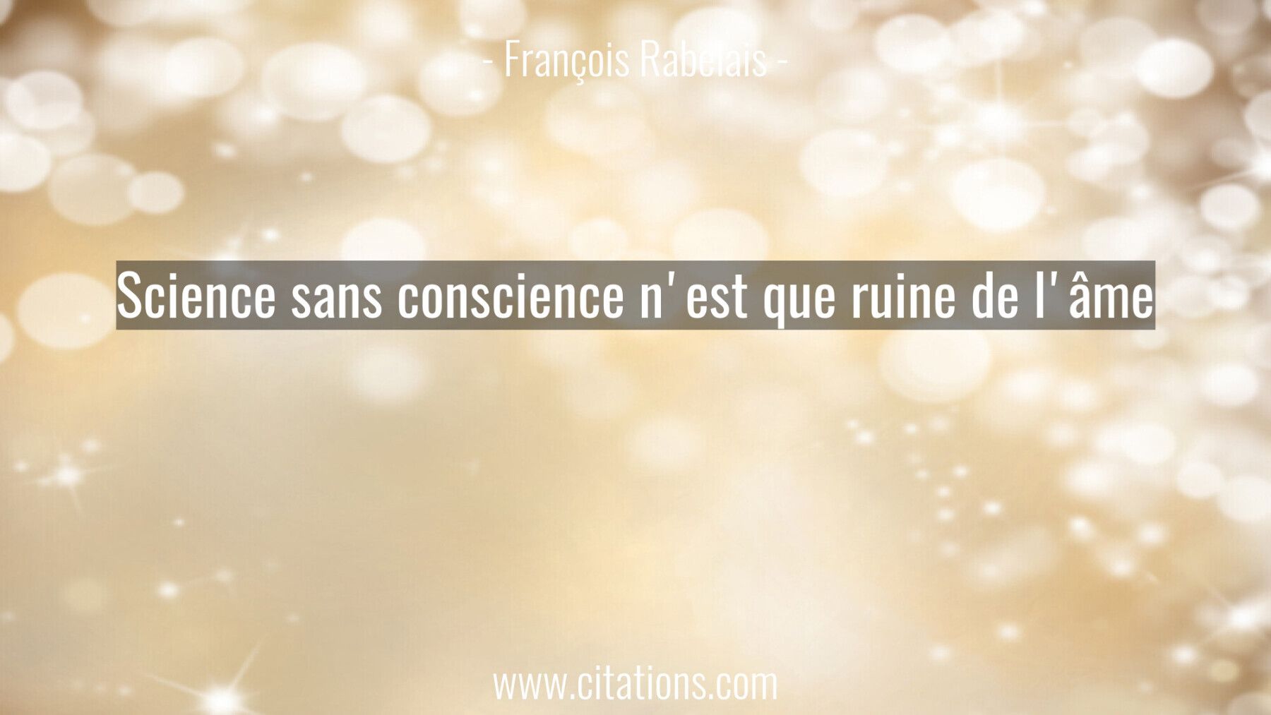 Science sans conscience n