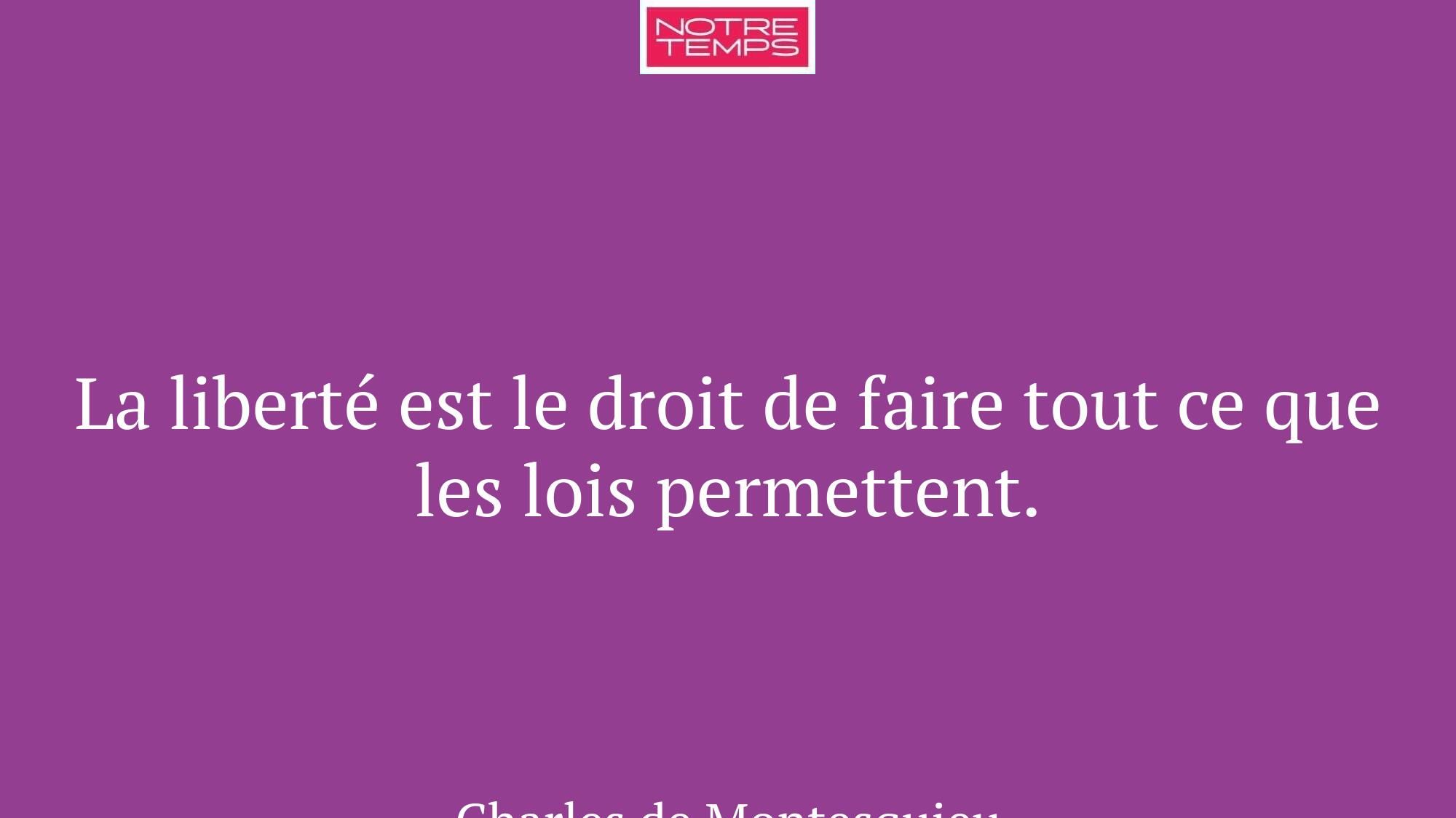 La liberté est le droit de faire tout ce que les lois..., image size:2000x1125