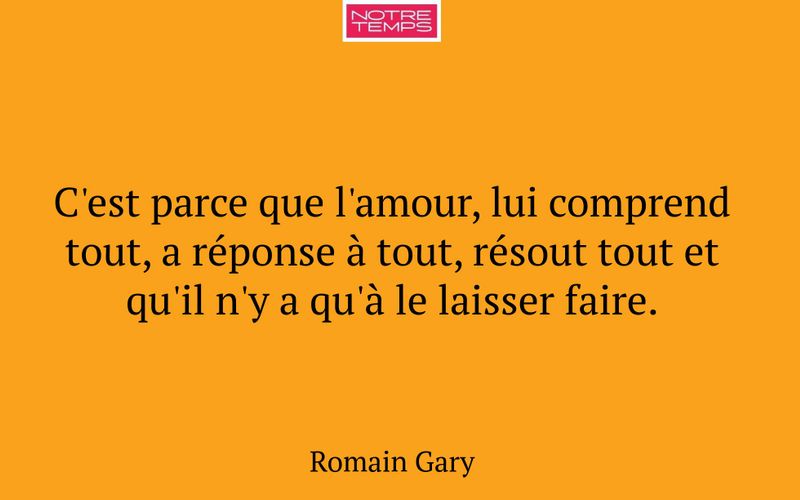 C'est parce que l'amour, lui comprend tout, a réponse à tout, résout tout et qu'il n'y a qu'à le laisser faire.