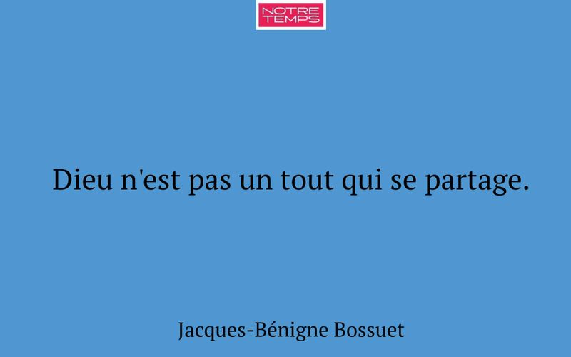 Dieu n'est pas un tout qui se partage.