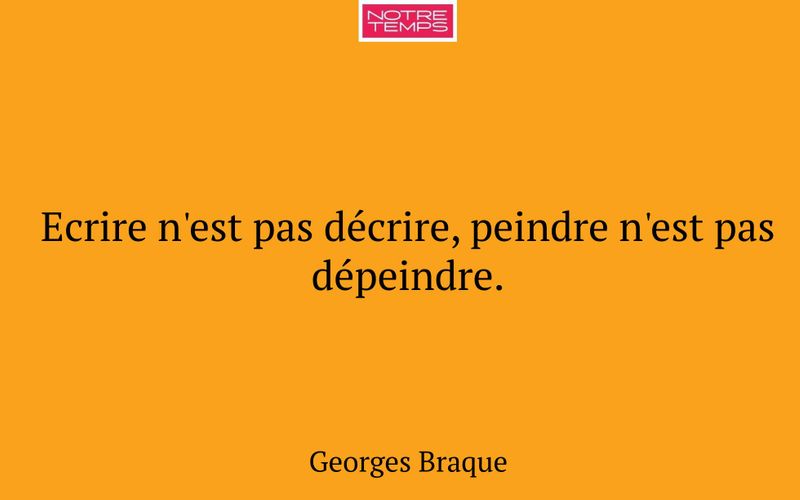Ecrire n'est pas décrire, peindre n'est pas dépeindre.
