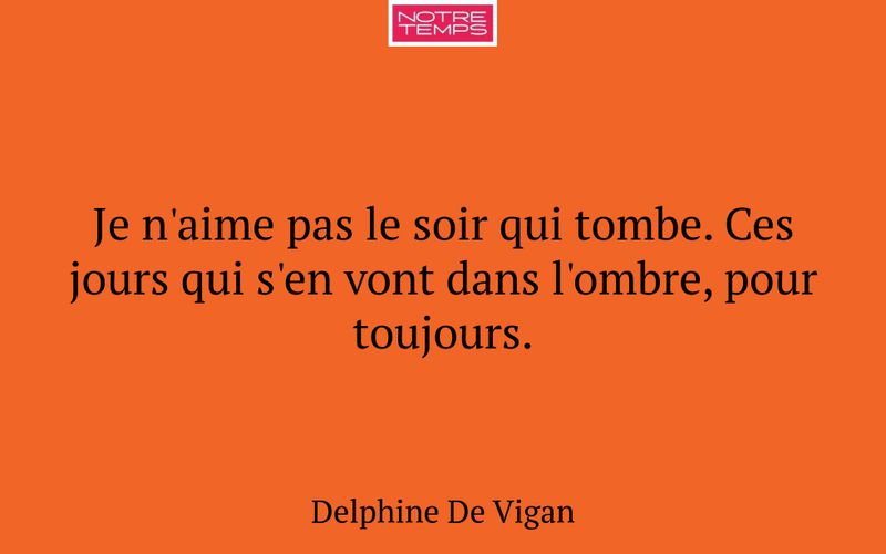 Je n'aime pas le soir qui tombe. Ces jours qui s'en vont dans l'ombre, pour toujours.