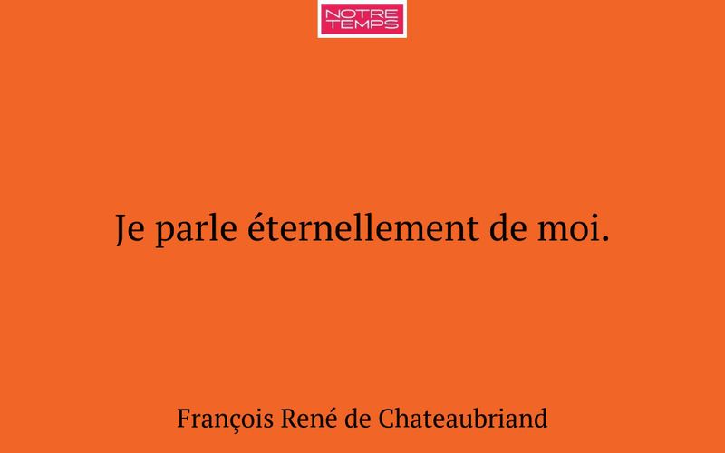 Je parle éternellement de moi.