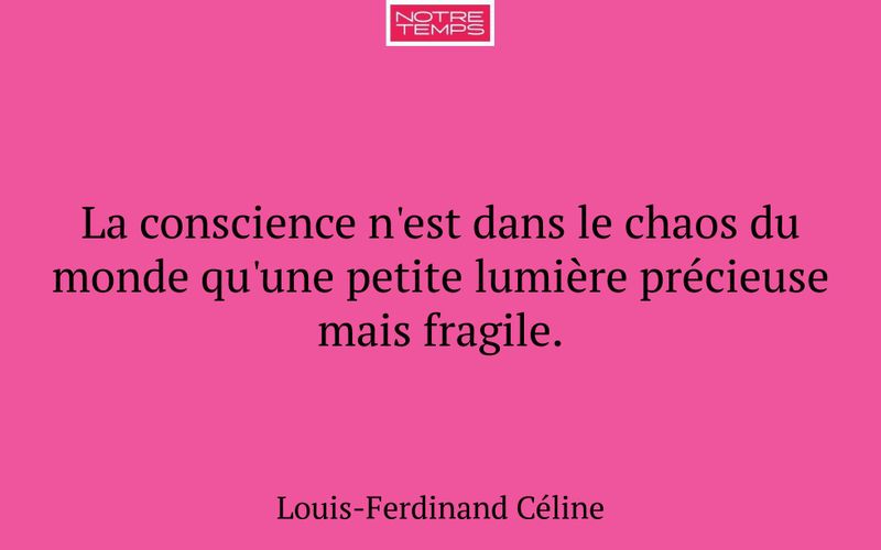 La conscience n'est dans le chaos du monde qu'une petite lumière précieuse mais fragile.