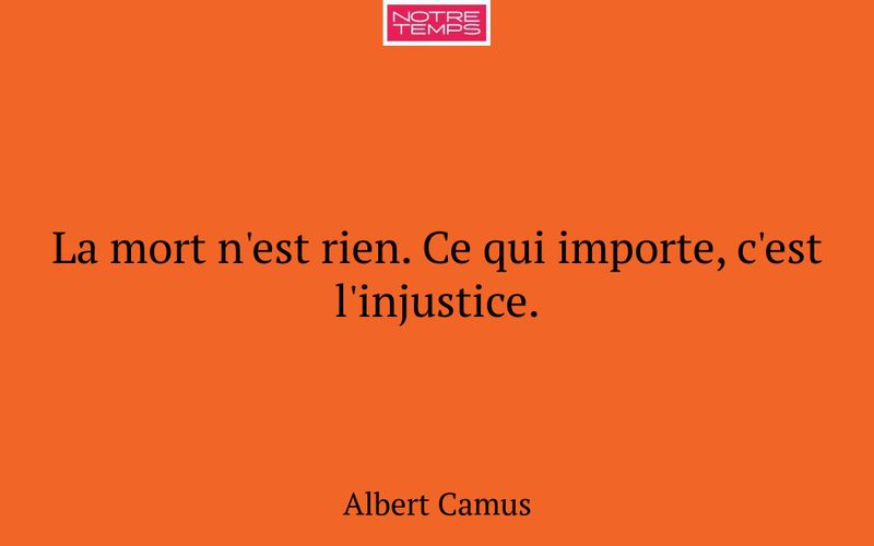 La mort n'est rien. Ce qui importe, c'est l'injustice.