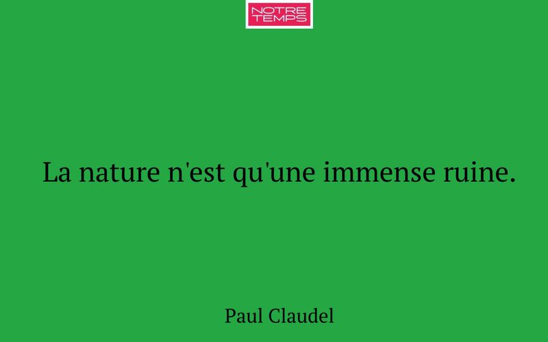 La nature n'est qu'une immense ruine.