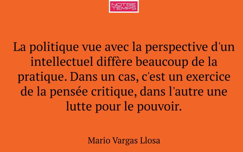 La politique vue avec la perspective d'un intellectuel diffère beaucoup de la pratique. Dans un cas, c'est un exercice de la pensée critique, dans l'autre une lutte pour le pouvoir.