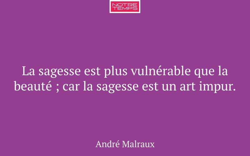 La sagesse est plus vulnérable que la beauté ; car la sagesse est un art impur.