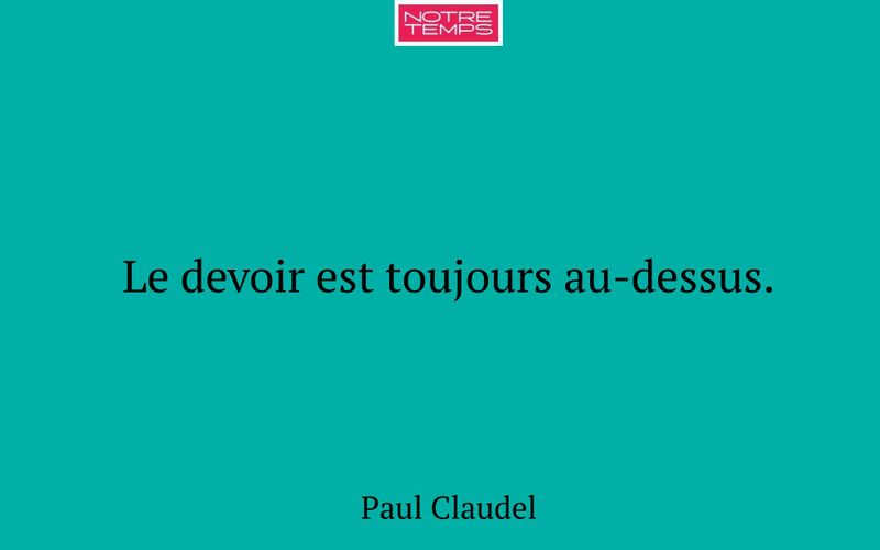 Le devoir est toujours au-dessus.