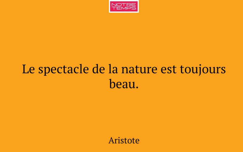 Le spectacle de la nature est toujours beau.