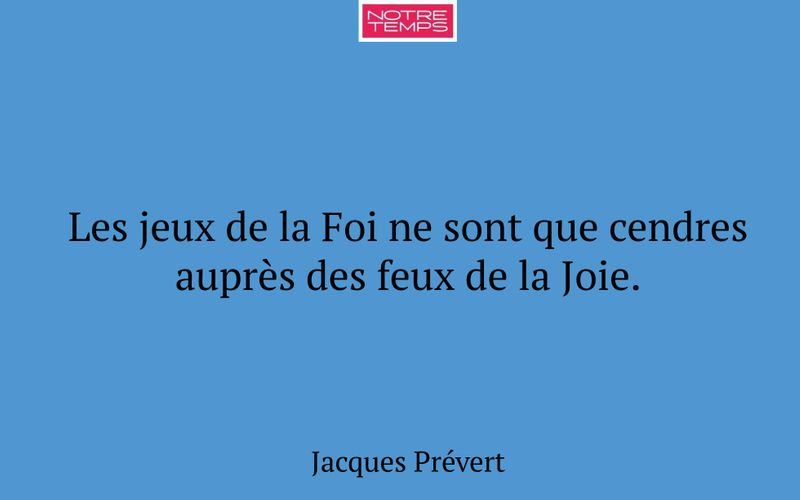 Les jeux de la Foi ne sont que cendres auprès des feux de la Joie.