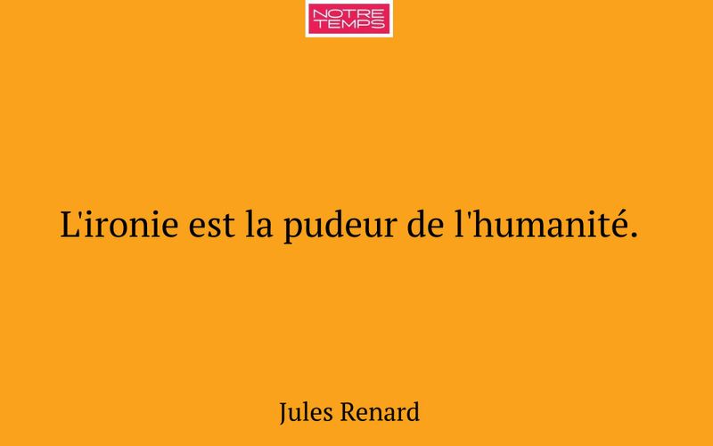 L'ironie est la pudeur de l'humanité.