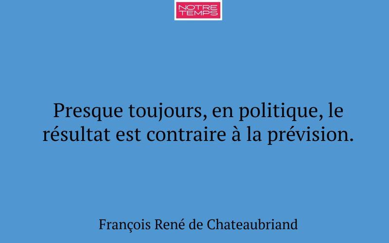Presque toujours, en politique, le résultat est contraire à la prévision.