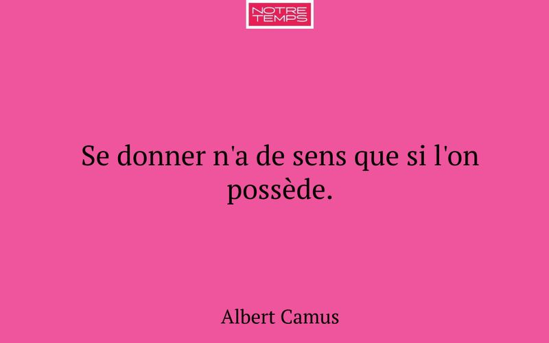 Se donner n'a de sens que si l'on possède.