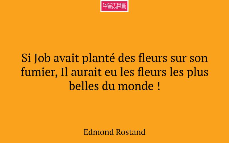 Si Job avait planté des fleurs sur son fumier, Il aurait eu les fleurs les plus belles du monde !