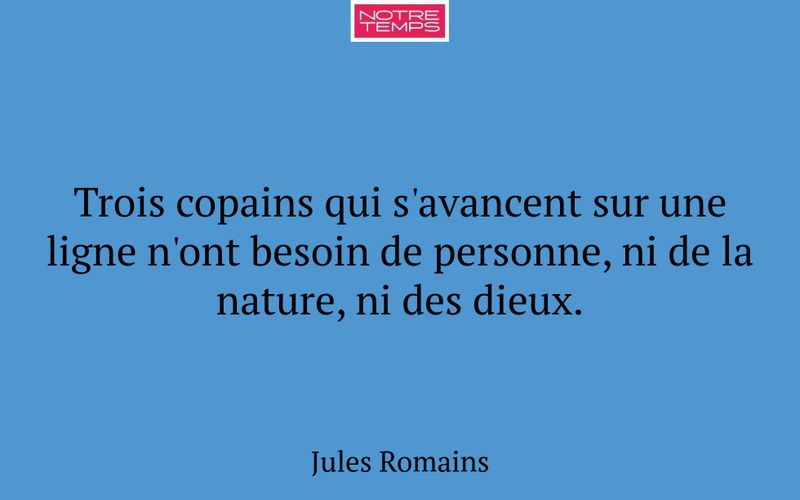 Trois copains qui s'avancent sur une ligne n'ont besoin de personne, ni de la nature, ni des dieux.