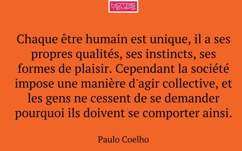 Chaque être humain est unique, il a ses propres qualités, ses instincts, ses formes de plaisir. Cependant la société impose une manière d'agir collective, et les gens ne cessent de se demander pourquoi ils doivent se comporter ainsi.