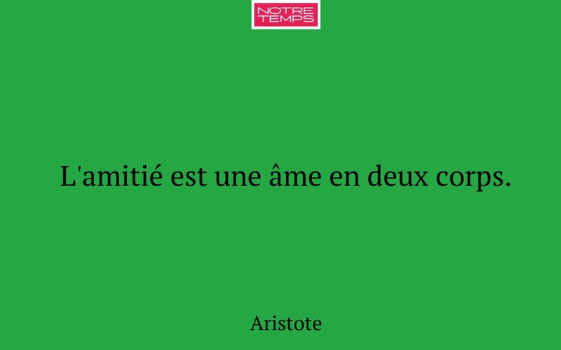 L'amitié est une âme en deux corps.