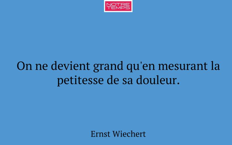 On ne devient grand qu'en mesurant la petitesse de sa douleur.