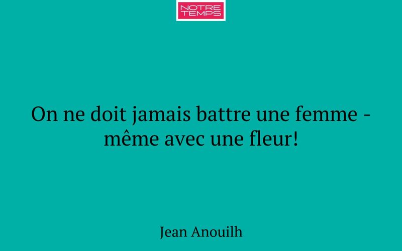 On ne doit jamais battre une femme - même avec une fleur!