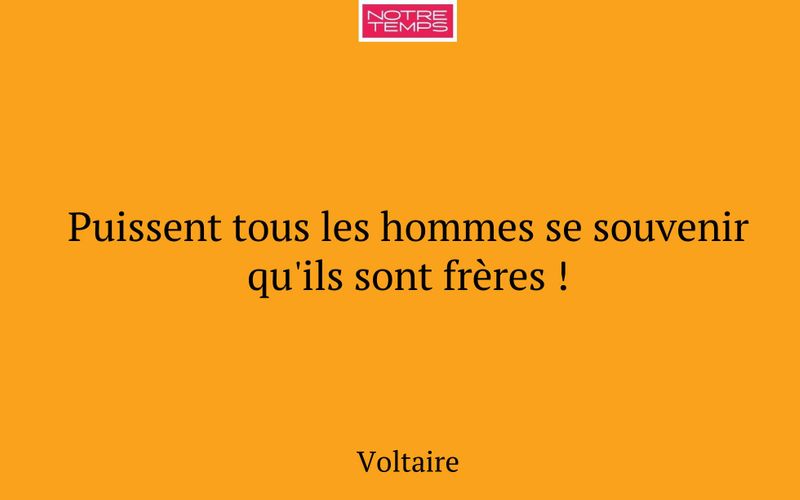 Puissent tous les hommes se souvenir qu'ils sont frères !